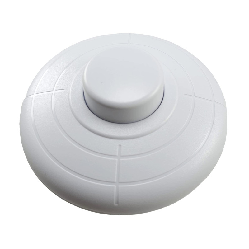 Interrupteur à pied avec contacts à vis, 1 pôle, 2 A 250 V, blanc, interrupteur de lampe Interrupteur à pied avec contacts à vis, 1 pôle, 2 A 250 V, blanc, interrupteur de lampe