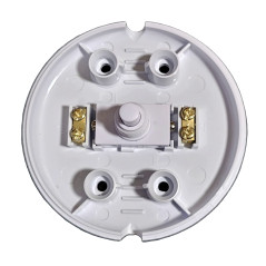 Interrupteur à pied avec contacts à vis, 1 pôle, 2 A 250 V, blanc, interrupteur de lampe