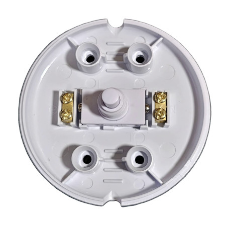 Interrupteur à pied avec contacts à vis, 1 pôle, 2 A 250 V, blanc, interrupteur de lampe