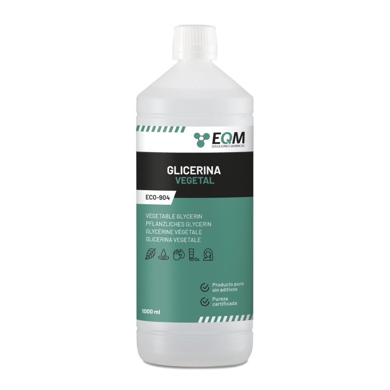EQM - ECO-904 - Glycérine Végétale - 1L - Pureté 99,5% Glycérol 100% Naturelle - Hydratant naturel pour les cheveux et la peau - EQM - ECO-904 - Glycérine Végétale - 1L - Pureté 99,5% Glycérol 100% Naturelle - Hydratant naturel pour les cheveux et la peau -