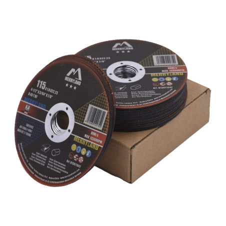 Merryland Disque à Tronçonner 115 Métal INOX Acier Fer, 115 X 1,0 mm Disque de Coupe 25 Pièces, Disque Découper pour Meuleuse d'