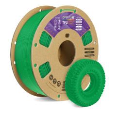 OVERTURE Filament TPU 1.75mm, Bobine 1kg (2.2lbs), 95A Précision dimensionnelle +/- 0.05mm, Pour Imprimante 3D (Vert)