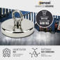 SENSEI® Aimant en Néodyme Puissant avec Anneau Écrou – Ø 120 mm, Force d'Attraction 600 kg – Grand et Très Puissant Aimant pour SENSEI® Aimant en Néodyme Puissant avec Anneau Écrou – Ø 120 mm, Force d'Attraction 600 kg – Grand et Très Puissant Aimant pour
