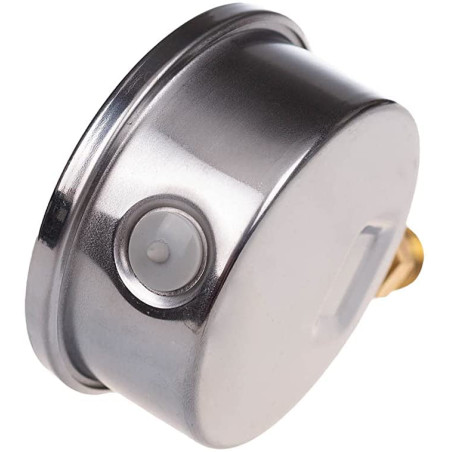 Manomètre glycérine connexion radiale, IP65 inox 63 mm avec connecteur bas, 1/4 glycérine (0-40bar)