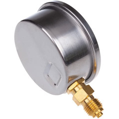 Manomètre glycérine connexion radiale, IP65 inox 63 mm avec connecteur bas, 1/4 glycérine (0-40bar)