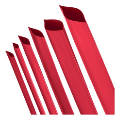 ISOLATECH Gaine Thermorétractable Ø20mm x 3m - Rouge - Rapport de Rétraction 2:1 - Polyoléfine - Sans Adhésif - Résistante aux U
