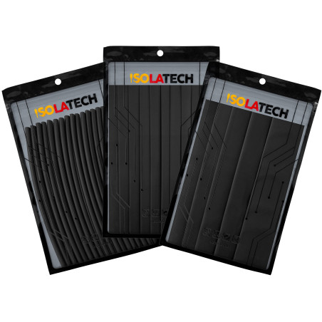 ISOLATECH Gaine Thermorétractable Set - Ø3mm x 4m (20 pcs x 20cm) - Noir - Rapport de Rétraction 2:1 - Sans Adhésif & Sans Marqu