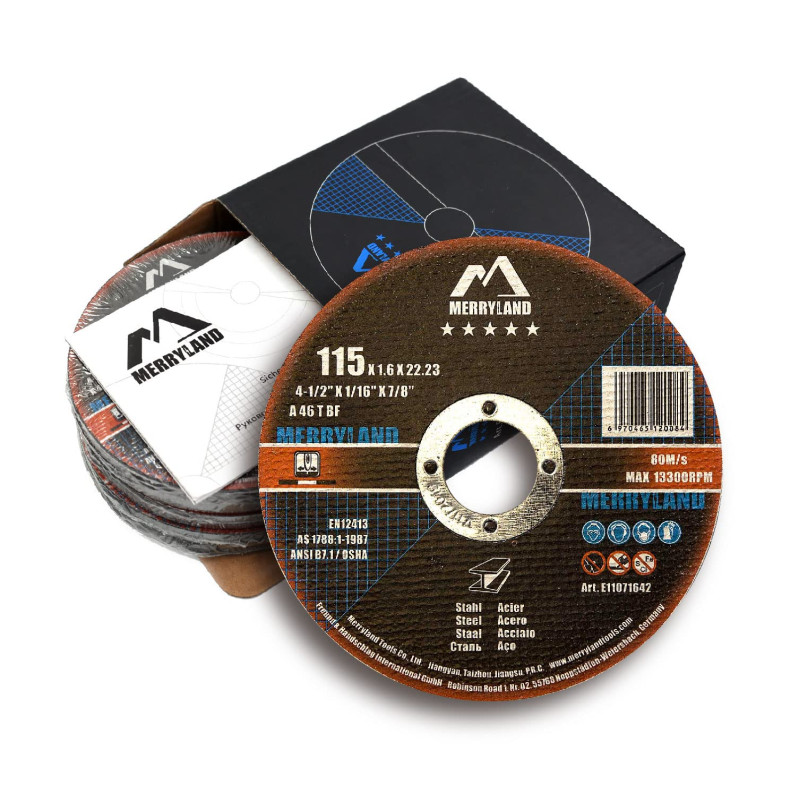 Merryland Disque à Tronçonner 115 Métal Acier Fer, 115 X 1,6 mm Disque de Coupe 25 Pièces, Disque Découper pour Meuleuse d'Angle