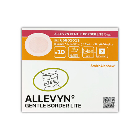 ALLEVYN Gentle Border Lite Vinaigrette Ovale 8,6 x 7,7 cm