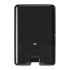 Tork Xpress Distributeur murale pour essuie-mains interfoliés noir H2, distribution feuille à feuille, gamme Elevation, 552008