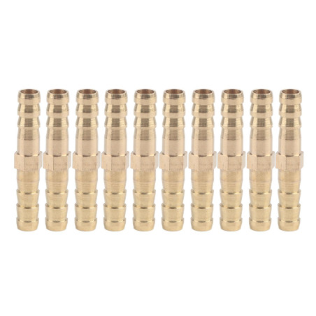 Marhynchus Outil de Connecteur de Tuyau, Connecteur Droit à Deux Voies, Droit pour Raccordement de Tuyaux(6mm 10pcs)