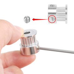 Poulie de distribution TUZUK GT2, roue de poulie de distribution 8pcs 5mm 20T et courroie de distribution GT2 en caoutchouc 5M, 