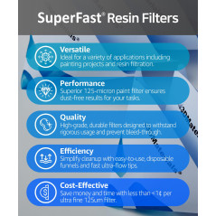 3D Printer Resin Filter Disposable, Paint Strainer or Resin Strainer for Resin Recycling Made in Korea by 3DMaterials