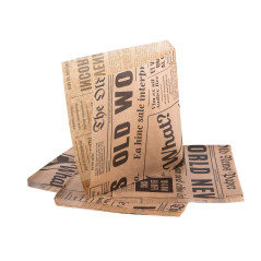 Oldnews (Paquet de 50) Craft 150 x 150 mm Paper Party Merchandise 15 x 15 cm Sacs Sacs Conteneur de stockage du déjeuner Frites