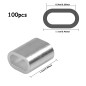 100 Pièces Manchons en Aluminium Ovale, Clip à Sertir en Aluminium, Ovale Manchons de Câble en Aluminium, Ferrules à Virole pour 100 Pièces Manchons en Aluminium Ovale, Clip à Sertir en Aluminium, Ovale Manchons de Câble en Aluminium, Ferrules à Virole pour