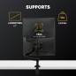 Fellowes Bras Écrans 2 PC Platinum Double Vertical pour 2 Moniteurs Jusqu'à 32", Hauteur Ajustable, Norme VESA, 2 Ports USB, Noi Fellowes Bras Écrans 2 PC Platinum Double Vertical pour 2 Moniteurs Jusqu'à 32", Hauteur Ajustable, Norme VESA, 2 Ports USB, Noi