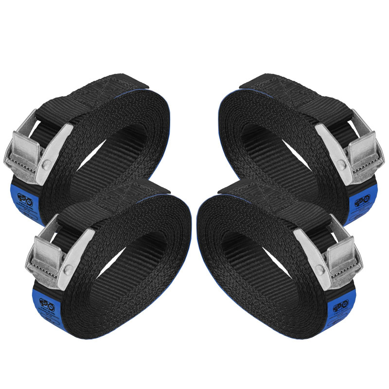 Sangle à Griffe Sangle d'arrimage Sangle de Fixation - Noir - 1m 2,5m 4m 6m - Charge maximale 250 kg DIN en 12195-2, 4 pièces 2. Sangle à Griffe Sangle d'arrimage Sangle de Fixation - Noir - 1m 2,5m 4m 6m - Charge maximale 250 kg DIN en 12195-2, 4 pièces 2.