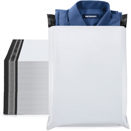 Switory 100pc 25,5 cm x 33,1 cm Sacs d'expédition Plastique Blanc, des Enveloppes d'expédition, des Sacs d'affichage Pour l'emba