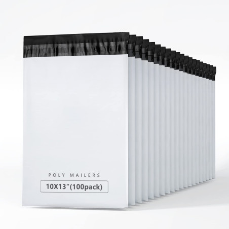 Switory 100pc 25,5 cm x 33,1 cm Sacs d'expédition Plastique Blanc, des Enveloppes d'expédition, des Sacs d'affichage Pour l'emba