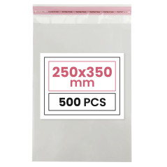 Netuno 500 sachets plats en PP 25 x 35 cm sachets plastiques transparents en polypropylène emballages d'envoi sacs plastiques tr