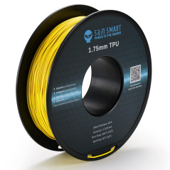 Filament souple en TPU SainSmart pour impression 3D 1,75 mm, 0,8 kg, précision dimensionnelle +/- 0,05 mm, couleur jaune fluo