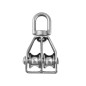 QWORK® 2PCS M15 Bloc de Poulie Double en Acier Inoxydable 304, Pivotant Double Poulie de Levage QWORK® 2PCS M15 Bloc de Poulie Double en Acier Inoxydable 304, Pivotant Double Poulie de Levage
