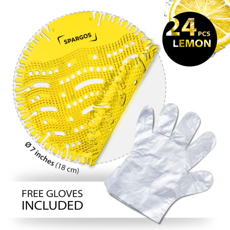Pastilles Urinoir 24 Pièces Urinal Screen pour Urinoir Désodorisant Protection anti-éclaboussures contre les odeurs pour les toi