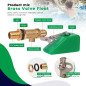 MUYIRTED Valve en laiton de 1/2" avec flotteur en plastique, robinet à bille flottante pour réservoir d'eau, humidificateur à re MUYIRTED Valve en laiton de 1/2" avec flotteur en plastique, robinet à bille flottante pour réservoir d'eau, humidificateur à re