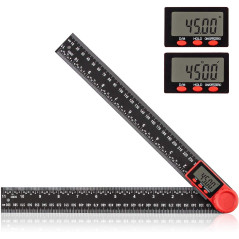 300 mm Aweohtle Règle Rapporteur d'Angle Numérique, Rapporteur Numérique 2 en 1 avec Affichage LCD et Fonction de Verrouillage p