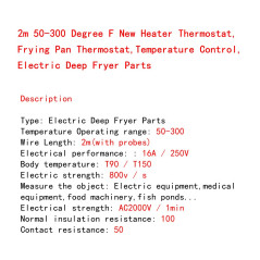 Earth Star Terre étoile 2 metres 50–300 degrés F Nouveau Thermostat de Chauffage, poêle à Frire Thermostat, contrôle de températ