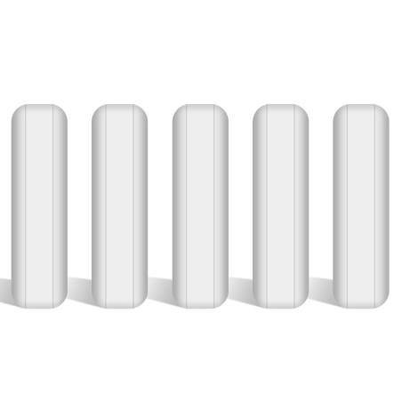 stonylab 5 Paquet Ensemble de Barre d'Agitation, 30 mm PTFE Magnétiques Revêtues stir bar Blanc Mélangeur à Agitation pour Agita