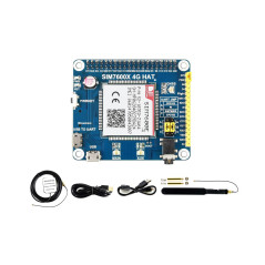 Waveshare 4G/3G/2G/GSM/GPRS/GNSS Hat for Raspberry Pi 4 Jetson Nano Based on SIM7600E-H Supports LTE CAT4 for Downlink Data Tran