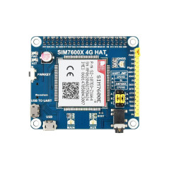 Waveshare 4G/3G/2G/GSM/GPRS/GNSS Hat for Raspberry Pi 4 Jetson Nano Based on SIM7600E-H Supports LTE CAT4 for Downlink Data Tran