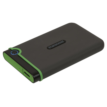 Transcend StoreJet 25M3 Disque dur portable 2TB USB 3.1 robuste, résistant aux chocs, compact et léger avec vitesses ultra-rapid
