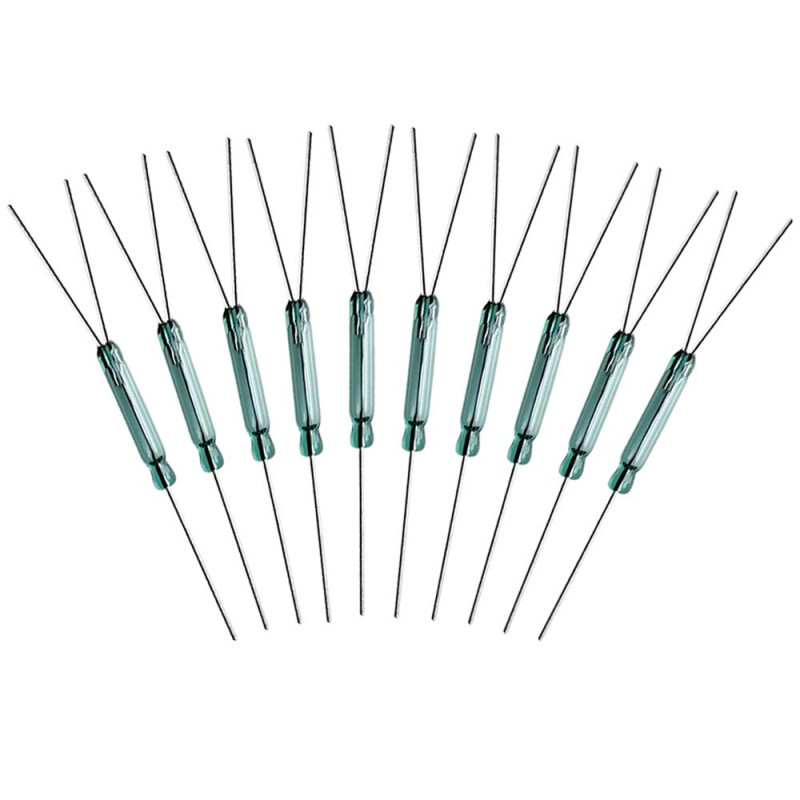 Gebildet 10pièces 4W 3 Broches Interrupteur Reed Interrupteur à Induction Magnétique (2.5mm x 14mm) Normalement Ouvert N/O N/C S