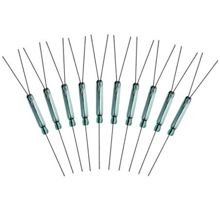 Gebildet 10pièces 4W 3 Broches Interrupteur Reed Interrupteur à Induction Magnétique (2.5mm x 14mm) Normalement Ouvert N/O N/C S