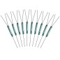 Gebildet 10pièces 4W 3 Broches Interrupteur Reed Interrupteur à Induction Magnétique (2.5mm x 14mm) Normalement Ouvert N/O N/C S