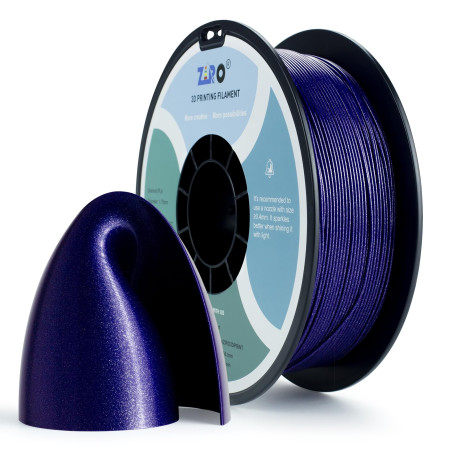 ZIRO Diamant Filament de Imprimante 3D Diamant Série PLA 1.75mm 1kg (2.2 lb), Précision Dimensionnelle +/- 0.03mm, Diamant Bleu