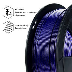 ZIRO Diamant Filament de Imprimante 3D Diamant Série PLA 1.75mm 1kg (2.2 lb), Précision Dimensionnelle +/- 0.03mm, Diamant Bleu