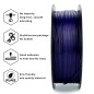 ZIRO Diamant Filament de Imprimante 3D Diamant Série PLA 1.75mm 1kg (2.2 lb), Précision Dimensionnelle +/- 0.03mm, Diamant Bleu