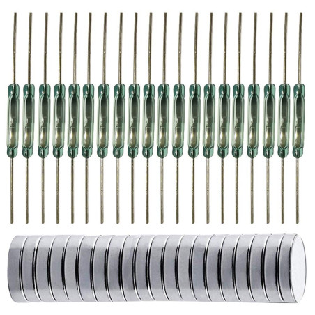 Gebildet 20pcs Interrupteur à Lames en Verre - Contact à Lames, Circuit de Connexion/Coupure, Induction Magnétique Avec Aimant