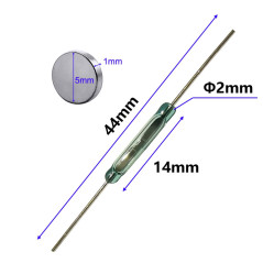 Gebildet 20pcs Interrupteur à Lames en Verre - Contact à Lames, Circuit de Connexion/Coupure, Induction Magnétique Avec Aimant