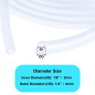 Tuyau en silicone de 3 mm ID x 6 mm OD - 5 mètres, LAVMHAB Tuyau de qualité alimentaire flexible en silicone transparent pour tr Tuyau en silicone de 3 mm ID x 6 mm OD - 5 mètres, LAVMHAB Tuyau de qualité alimentaire flexible en silicone transparent pour tr
