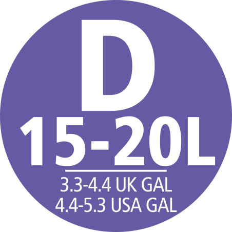 Brabantia Sacs Poubelle PerfectFit (Code D - 15L / 20L), Ultra Résistant, Poignées Coulissantes (40 Sacs)