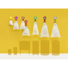 Brabantia Sacs Poubelle PerfectFit (Code D - 15L / 20L), Ultra Résistant, Poignées Coulissantes (40 Sacs)