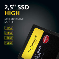 Intenso Disque SSD interne, 2,5" High SATA III, 960 GO, 520 Mo/s