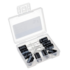 BOJACK 470uF 16V 8x12mm Condensateurs 470 MFD 16 volts 0.32x0.47 pouces ± 20% condensateurs électrolytiques en aluminium (paquet