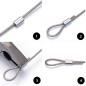 Kitchen-dream Colliers de câble en aluminium de manchons de câble métallique de diamètre de 0,04 pouce (1 mm) (50PCS) Kitchen-dream Colliers de câble en aluminium de manchons de câble métallique de diamètre de 0,04 pouce (1 mm) (50PCS)