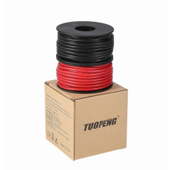 Tuofeng Fil de calibre 18, 30 m Super Silicone Souple Isotherme Hookup Wire 15 m Noir et rouge 15 m 2 séparés fils Fil de cuivre