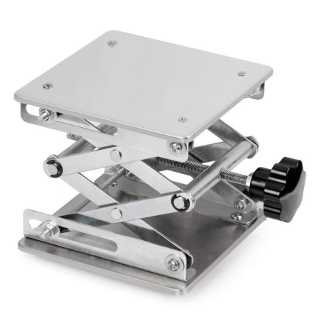 stonylab Table Élévatrice de Laboratoire, Table de Levage Plate-Forme de Laboratoire en Acier Inoxydable, 150 x 150mm, Hauteur d